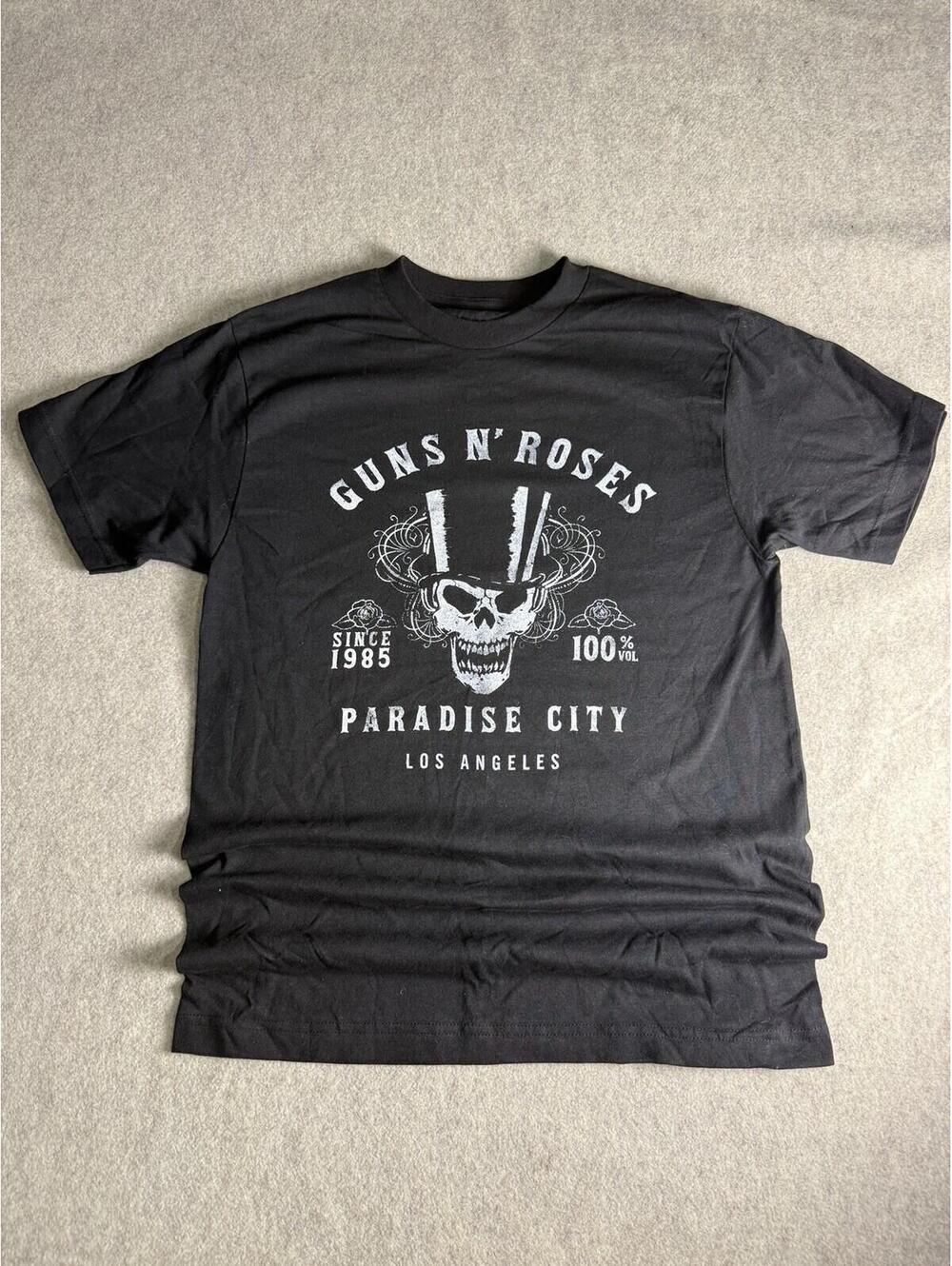 Gray Guns N Roses “Paradise City Los Angeles” Size MEDIUM Tee Shirt